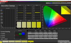 CalMAN Saturation Sweeps calibrated (target color space P3)