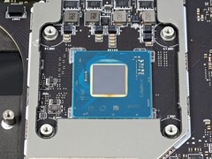 Intel Arc A370M module attached to the laptop motherboard (Image Source: Forbes)