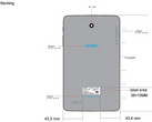 Alcatel Pixi 5 Android tablet back side layout shown on FCC