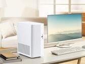 The Asus V500 Mini Tower is available in either white or black with wood accents.