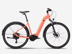 Decathlon’s Peach Orange Rockrider E-ACTV 500 e-bike