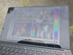 Outdoors on a cloudy day