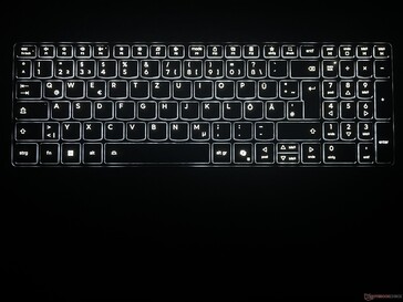 Keyboard illumination in the dark