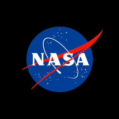 NASA's logo in black background