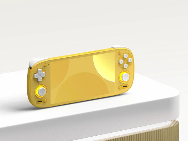 The Retroid Pocket 5 in Yellow.