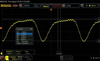 PWM dimming at 1923 Hz on the cover display.