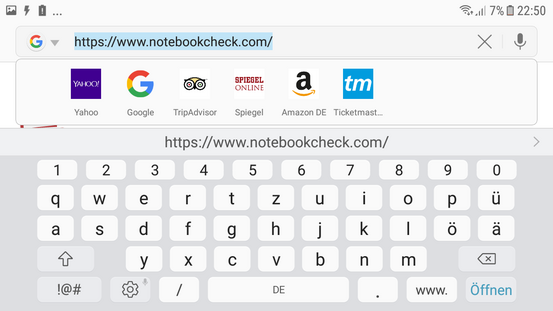 Keyboard landscape mode