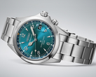 The Seiko Prospex Alpinist (model number SPB507, pictured) has a blue dial. The other two models have a black and green dial. (Image source: Seiko)