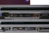 The newer Sony PS4 Pro CUH-7200 (bottom) has a new power input and a slightly tweaked port arrangement. (Source: Eurogamer)
