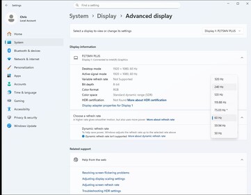 AI Dual Mode: Full HD with up to 320 Hz