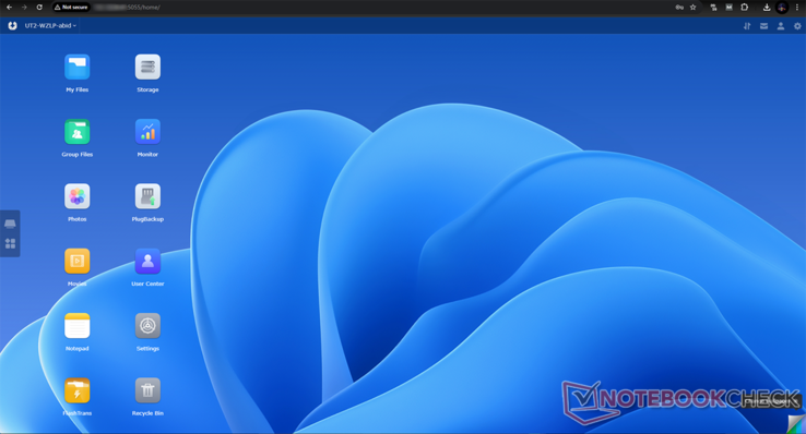 The web interface (Image source: Notebookcheck)