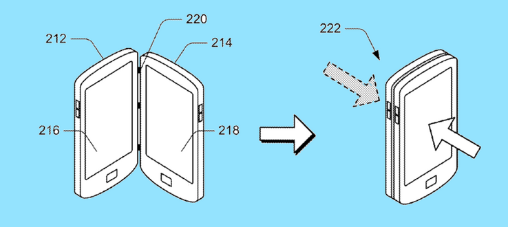 Schematic showing how the rear part of the screen could act as a "back touch" system. (Source: MSPoweruser)