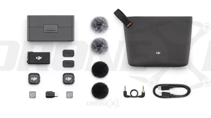 The DJI Mic 3 Charging Case bundle. (Image source: via DroneXL & Jasper Ellens)