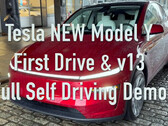 Model Y Juniper drives on FSD 13 in first demo (Image source: Jordan Camina/X)