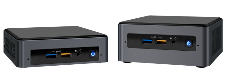 NUC8ixBEK (left) vs. NUC8ixBEH (right)