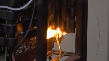 Gamers Nexus case fire. (Image source: Gamers Nexus)