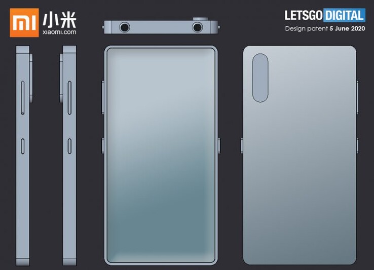 The Xiaomi design patent indicates an iPhone-esque frame. (Image Source: LetsGoDigital)