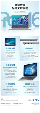 Xiaoxin Pro 16 Intel (Image Source: Weibo)