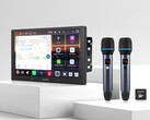 The Atoto V10 double-DIN head unit with optional AC-MICW2 wireless microphone kit brings karaoke into cars. (Image source: Atoto)