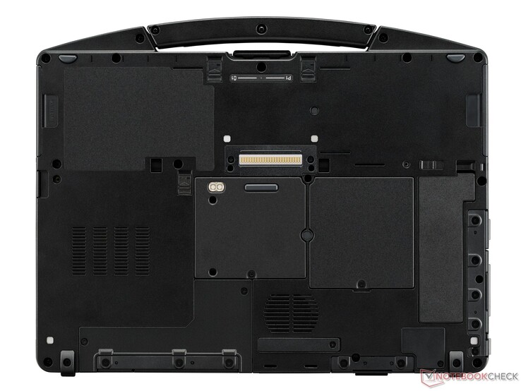 Same proprietary pins as on the Toughbook 54 for compatibility between accessories