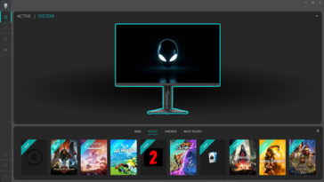 Alienware Command Center: Game library