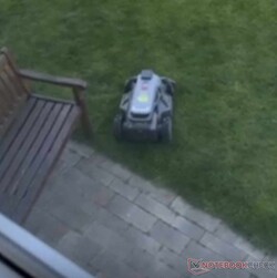 The Airseekers Tron pushed this heavy wooden bench across the garden.