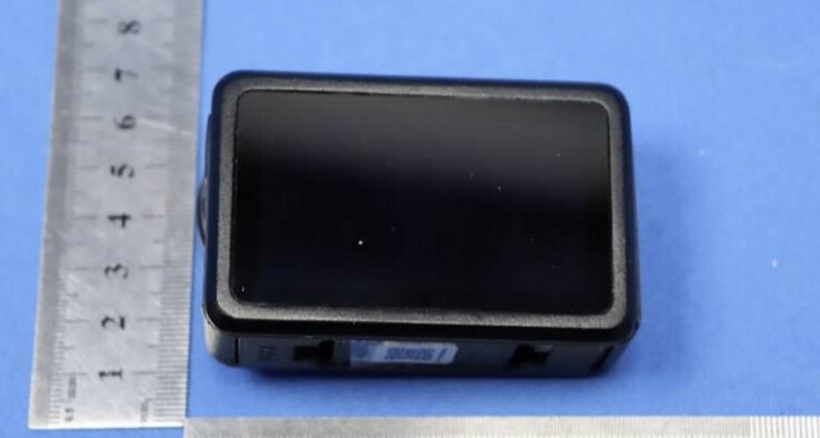 A DJI Osmo Action 6 prototype from the rear. (Image source: FCC)
