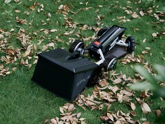 The EcoFlow Blade robot lawn mower can also sweep up leaves and branches. (Image source: EcoFlow)