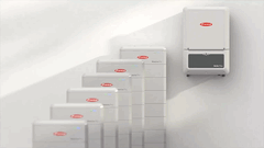 The battery tohether with an inverter from Fronius.