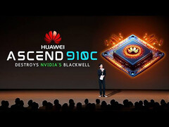 The Ascend 910C AI chip announcement. (Image source: Huawei)
