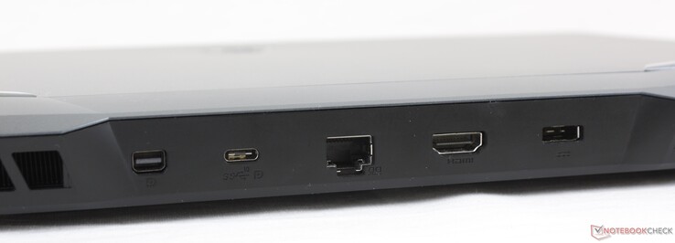 Rear: Mini DisplayPort 1.4, USB-C 3.2 Gen. 2 w/ DP, 2.5 Gbps RJ-45, HDMI 2.0, AC adapter