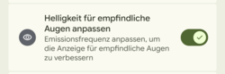 The 480 Hz function can be activated in Accessibility settings