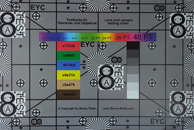 A photo of our test chart