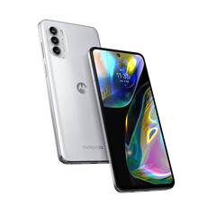 The Moto G82 5G comes in Meteorite Gray and White Lily colourways at launch. (Image source: Motorola)