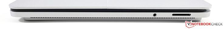 Right side: 3.5 mm stereo, Surface Connect