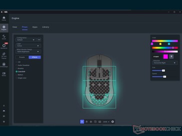 Prism within SteelSeries GG for lighting customization.