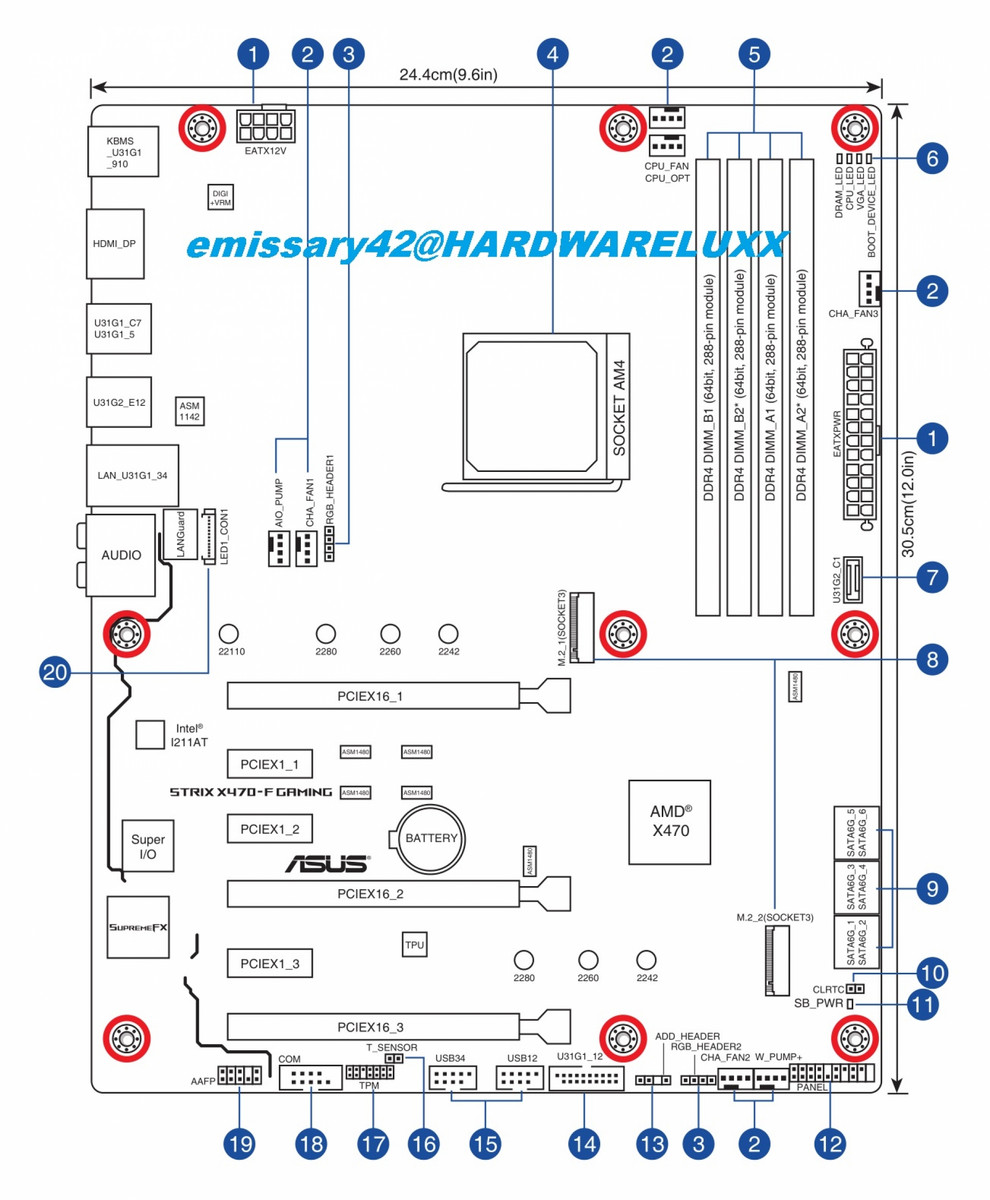 First Pictures And Layout Schematics Of The Asus X470 F Rog Strix And Other Asus X470 Motherboards Leak Notebookcheck Net News