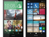 HTC One M8 smartphone with Android and Windows Phone