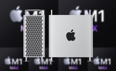 The Mac Pro refresh expected for 2022 could use multiple connected Apple M1 Max processors. (Image source: Apple - edited)