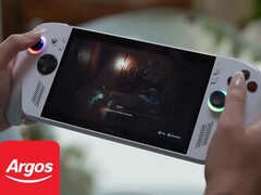 Asus ROG Xbox Ally gaming handheld shown with Argos logo (Image source: Microsoft Xbox Gaming, Argos with edits)