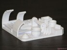 Transitions can be printed; even at the tips, there is only minimal stringing