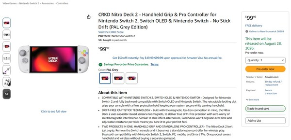 Amazon has revealed the exact release date for the Nitro Deck 2.