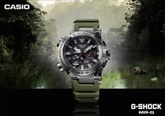 The Casio G-Shock MR-G BF1000RG-3AJR (pictured) has a olive-green military color palette. (Image source: Great G-Shock World)