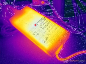 AC adapter can reach over 44 C when running demanding loads