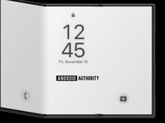 Unofficial render for Samsung&#039;s tri-fold. (Image source: Android Authority)