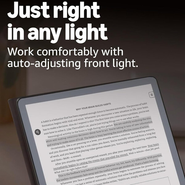 The Kindle Scribe with front light has more storage but costs more than the model without front light. (Image source: Amazon)