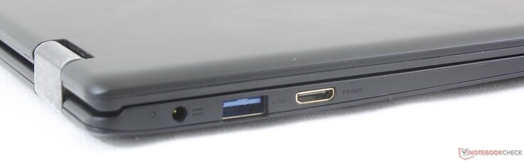 Left: AC adapter, USB 3.0, mini-HDMI