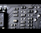 A picture of the MSI RTX 5090 Lightning motherboard showing its resistors and trace layout
