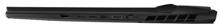 On the right: USB 3.2 Gen 2 (USB-A), 2x Thunderbolt 4 (USB-C; DisplayPort), Mini DisplayPort, HDMI, Gigabit Ethernet