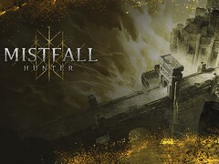 Mistfall Hunter key artwork highlighting the dark fantasy world of the Gyldenmist.